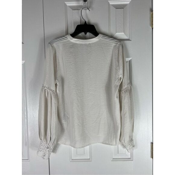Jacqueline de Yong Cream Blouse Size 34 US Small - Picture 4 of 4